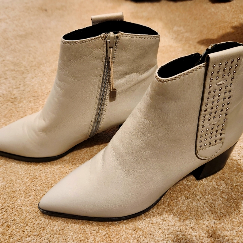 White ankle boots